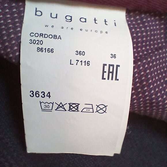 Bugatti 3020 Mens Luxury Pants / Soft Jeans - Size 36 / 34 - European Designer - Picture 10 of 13